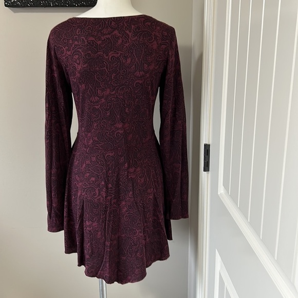 Peruvian Connection Pima Cotton Long Sleeve Jacquard Knit Dress Sz S - Picture 5 of 11